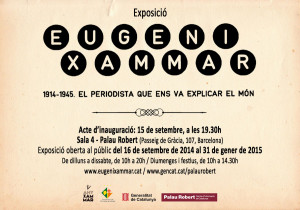 Exposició sobre Eugeni Xammar al Palau Robert