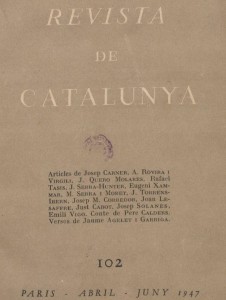 Portada de la Revista de Catalunya d'abril de 1947